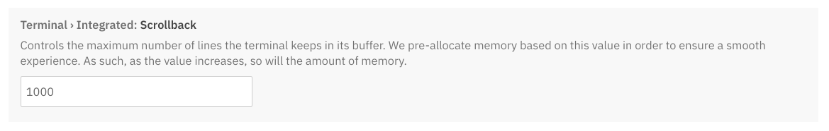 Integrated Scrollback option
